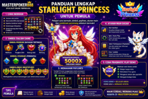 MASTERPOKER888 membahas cara memahami Starlight Princess dari dasar. Pelajari simbol emas, paylines, aturan main, dan Pragmatic Play demo sekarang.